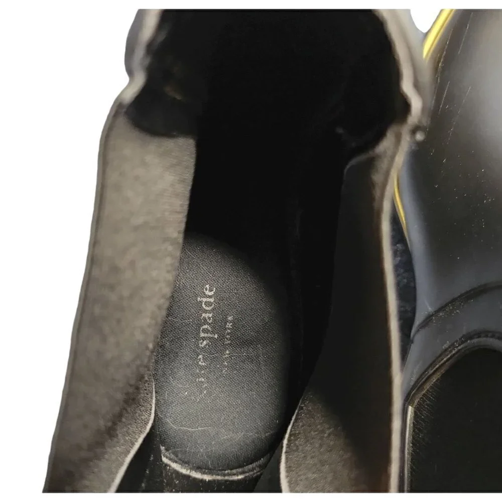 Kate Spade Women's Black Chelsea Rain Booties Size 10